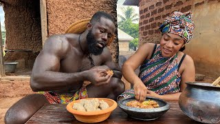 African Village life  Cooking Most Appetizing TRADITIONAL FOOD in the VILLAGE  West Africa [upl. by Ogilvie]