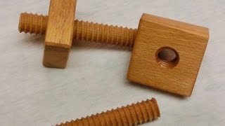 Make wood screw yourself in 3 minutes  Holzgewinde selber machen in 3 Minuten [upl. by Nevad]