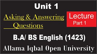 AIOU Lectures BA  BS Compulsory English 1423 AMR SERVICES [upl. by Terhune]