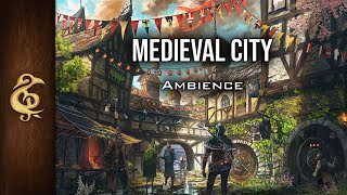 Medieval City  Realistic Ambience  1 Hour dnd [upl. by Ira505]