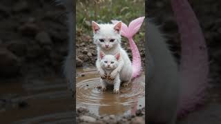 The Mermaid Cats Rescue cat catlover aicat shortvideo catvideos viralshorts meow kitten [upl. by Reeta]