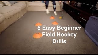 5 Easy Beginner Field Hockey Drills [upl. by Kilian]