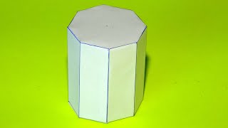 Como hacer un prisma octogonal  Octagonal prism [upl. by Hatokad248]