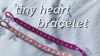 tiny heart bracelet tutorial ♡ beginner [upl. by Nairolf]