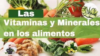 Las vitaminas y minerales en los alimentos [upl. by Naret]