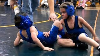 Kids Wrestling K1 ages57 with commentary from the winner [upl. by Janaye]