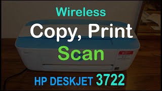 HP AllInOne Printer  Copy Print amp Scan  HP Deskjet 3722 Printer review [upl. by Nylasej692]