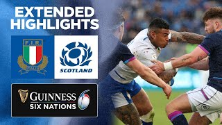 Italy v Scotland  Extended Highlights  2022 Guinness Six Nations [upl. by Nileve552]