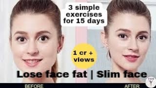 TO LOSE FACE FATSlimmer FaceNO MORE CHUBBY CHEEKS  FACE YOGA  How to Reduce Face Fat [upl. by Ahsar]