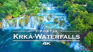 KRKA Waterfalls  National Park Croatia 🇭🇷  by drone 4K remastered [upl. by Ecnerwal]