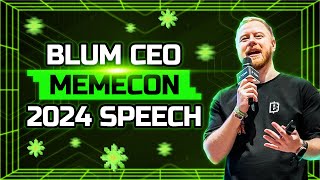 BLUM CEO GLEB MEMECON SINGAPORE 2024 SPEECH [upl. by Iemaj]