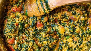 Ghanas Famous Palava Saucekontomire stew recipe  Delicious and healthy Sauce [upl. by Pfosi]