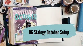 B6 Stalogy  October Monthly Planner Setup [upl. by Ecinej281]