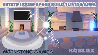 Adopt Me Estate House Speed Build  Living Area  Modern Blue Estate House  Roblox Aesthetic Home [upl. by Suoicerpal]