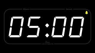 5 MINUET  TIMER amp ALARM  Full HD  COUNTDOWN [upl. by Aliled]