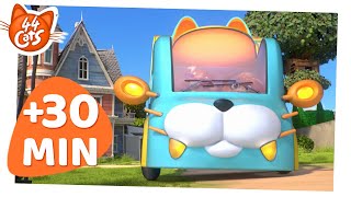 44 Cats  Pawesome Vehicles  All the funny Buffycats Vehicles 30 MIN [upl. by Pompea]