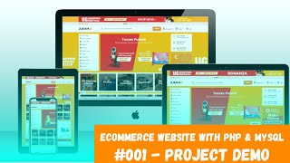 PHP Ecommerce Website With PHP and MYSQL Project Demo and Pages Overview [upl. by Eekorehc]