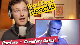 Vocal coach REACTS  Pantera Cemetery Gates [upl. by Atimad]