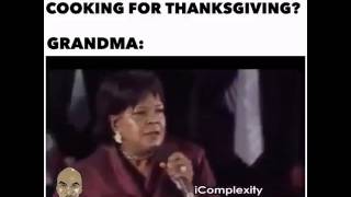 Grandma Thanksgiving Rap Song quotBeans Greens Potatoes Tomatoesquot Lyrics [upl. by Jeannine553]