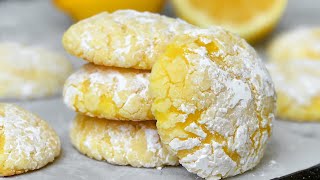 Soft Lemon Crinkle Cookies  Em’s Kitchen [upl. by Keever]