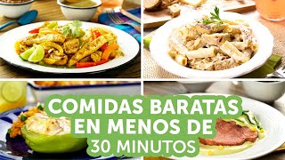 Comidas baratas en menos de 30 minutos  Kiwilimón [upl. by Liahcim]