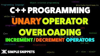 Increment amp Decrement Operator Overloading in C  Unary Operator Overloading Program Example [upl. by Eussoj818]