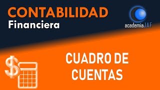 El cuadro de cuentas contable  Contabilidad Capítulo 12 curso básico  academia JAF [upl. by Marlee933]