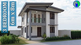 Two Storey House Design 6x8m  48sqm [upl. by Palocz950]