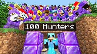 Minecraft Manhunt but its VS 100 Netherite Hunters [upl. by Besnard]