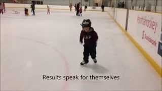 4 year old learned to ice skate in 6 public skates on Balance Blades [upl. by Nagaer]