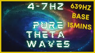 15 mins 47hz PURE Theta Waves  639hz Base  Binaural Beats  CIA Hemi Sync  Astral Projection [upl. by Yrovi366]