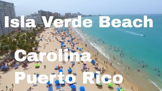 Isla Verde Beach in Carolina Puerto Rico Drone Footage 4th of July [upl. by Richlad449]