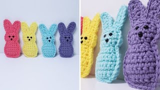 How to Crochet PEEP BUNNY Easter Crochet Ideas [upl. by Hurleigh]