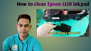 How to clean EPSON L120 inkpad [upl. by Kentiggerma]