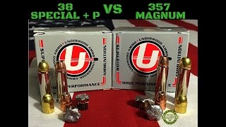 38 SpecialP vs 357 Magnum Ballistics Gel [upl. by Meaghan]