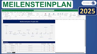 Meilensteinplan Excel Vorlage Tutorial Anleitung [upl. by Saville]