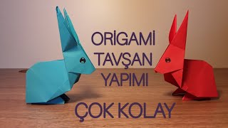 Kağıttan Tavşan Yapımı  Origami Tavşan Yapımı [upl. by Eceerahs]