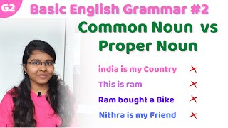 G2  Common Noun vs Proper Noun in Tamil  Basic English Grammar in Tamil  Parts of Speech [upl. by Sire217]