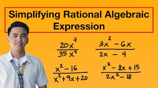 Simplifying Rational Algebraic Expressions  Grade 8 Math [upl. by Aerdna]