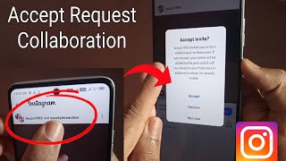 How To Accept Collaboration Request On Instagram 2023 [upl. by Orgalim439]