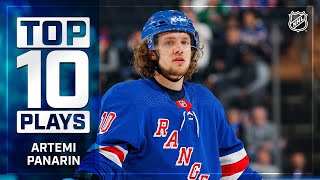 Top 10 Artemi Panarin Plays from 201920  NHL [upl. by Ahsilak]