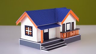 Easy making of a attractive paper house  How to make  DIY [upl. by Ainar64]