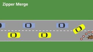 Zipper Merge Demonstration [upl. by Hteb]