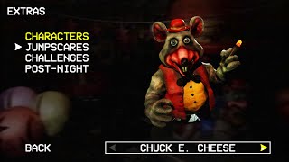 Five Nights at Chuck E Cheeses Rebooted  All Animatronics Showcase  Extras Contents [upl. by Rebah]