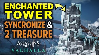 Enchanted Tower How to Synchronize amp Get 2 Ymirs Blood Stone Treasure  AC Valhalla Wealth Guide [upl. by Atteuqal]