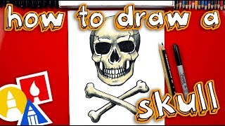 How To Draw A Realistic Skull And Crossbones [upl. by Nena]