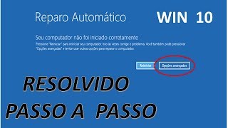 Windows 10 não inicia  Resolvido passo a passo Setembro 2017 [upl. by Colner]