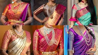 Designer Silk Saree Blouse Designs  25 Amazing Blouse Work Designs For Pattu Sarees [upl. by Dhruv887]