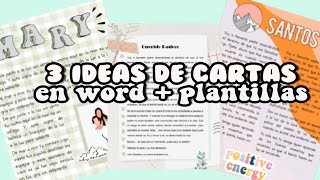 COMO HACER CARTAS BONITAS EN WORD  cartas bonitas [upl. by Namara]