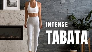 INTENSE Fat Burning Tabata  No Equipment Home Workout [upl. by Beedon]